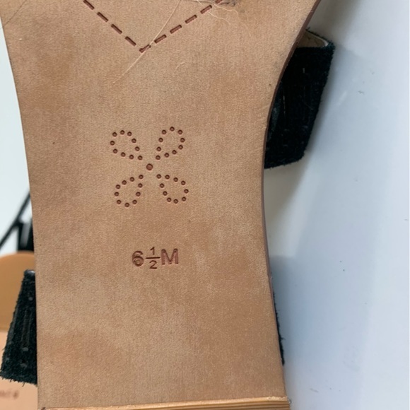 Caslon tassel Sandals, black suede, long laces that‎ cross cross around leg. 6.5 - Picture 8 of 10